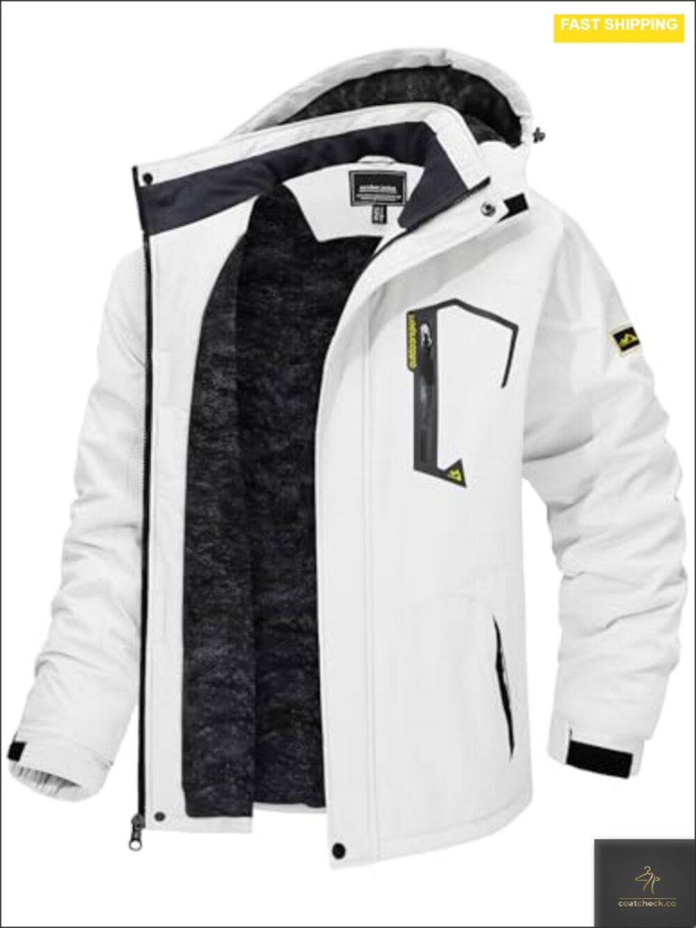 Waterproof Thermal Skiing Jacket Fleece Lining Winter Snowboard Coat Hooded